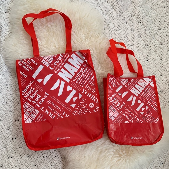 lululemon athletica Handbags - Lot of 2 reusable Lululemon tote bags small& large